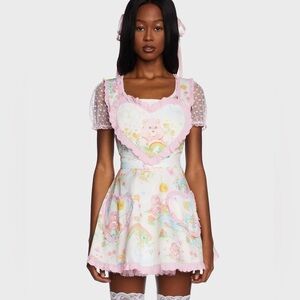 So tender hearted apron dress Care Bears collab dress cute kawaii